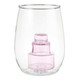 Stemless Wine Glass with Figurine - Cake Stemless Wine Glass with Figurine - Cake